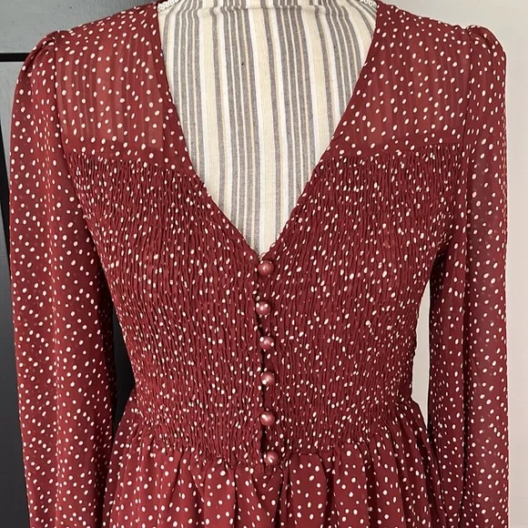 Love Riche ~ Smocked Polka Dot Maxi - Picture 5 of 15